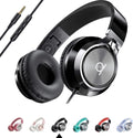 CL750 Wired Headphones with Mic & Volume Control — Noise Isolating On-Ear Headphones for Computer and Laptop Wired, Plug in Corded Headphone over Ear with Wire (Foldable, Aux Jack 3.5Mm)